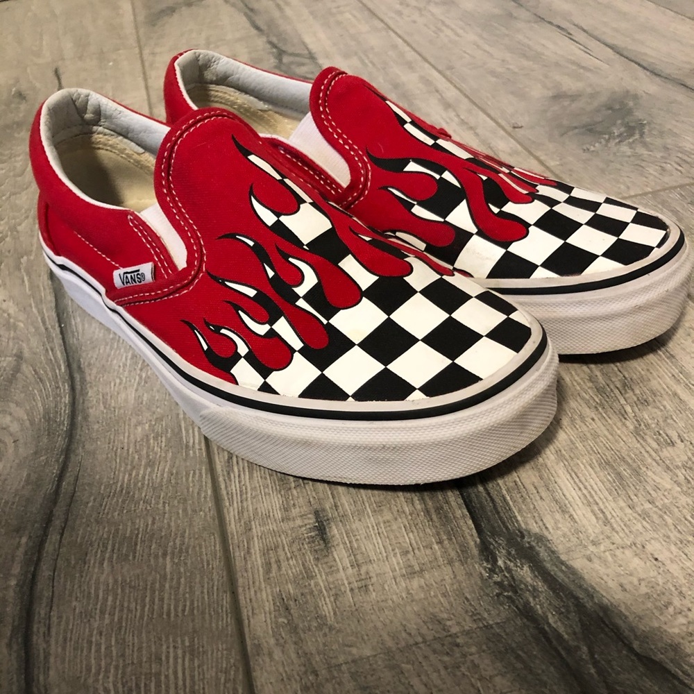 Checkered Flame Vans